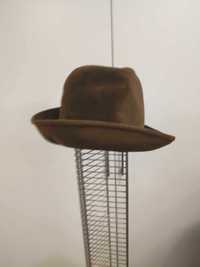 Retro kapelusz - brązowy
