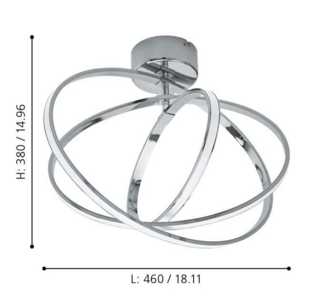 Eglo Selvina 96306 Lampa Sufitowa Plafon LED chrom
