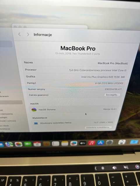 MacBook Pro 13 A2159 i5/8gb/128gb Touch Bar Szczecin Ufogames