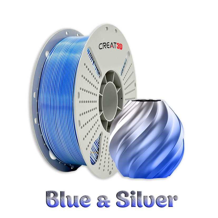 PLA пластик для 3д принтера CREAT3D PLA silk dual color  10 кг микс