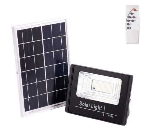 Holofote LED solar 30W 6500K Painel: Bateria 6V/6W