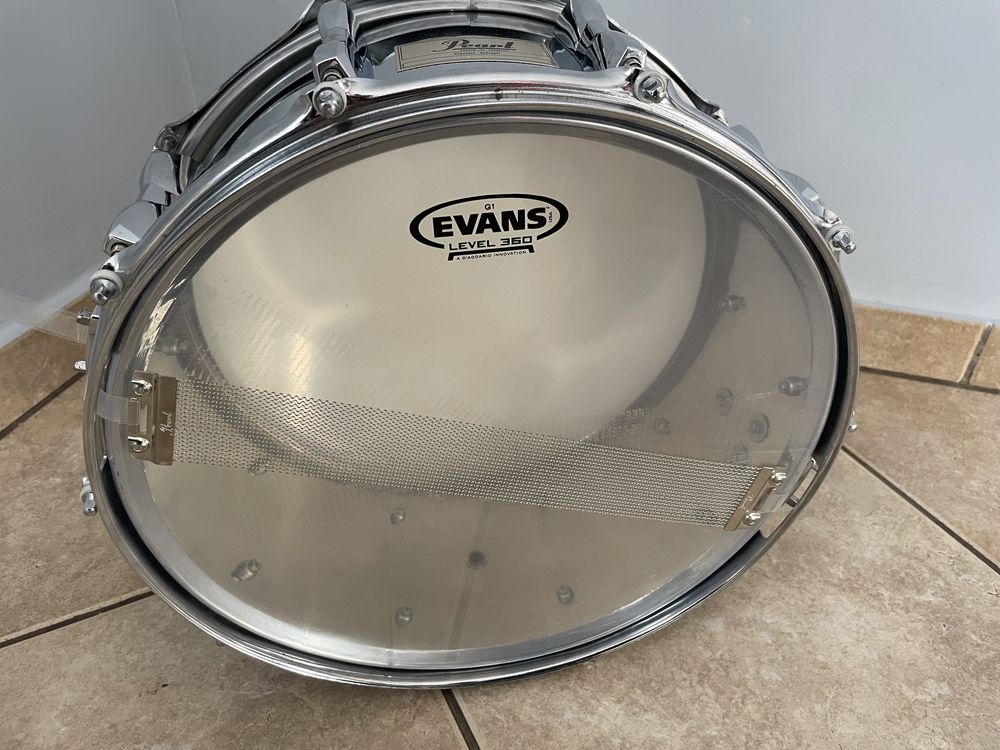 Profesjonalny werbel Pearl 14x6,5 perkusja 10 lug naciągi evans