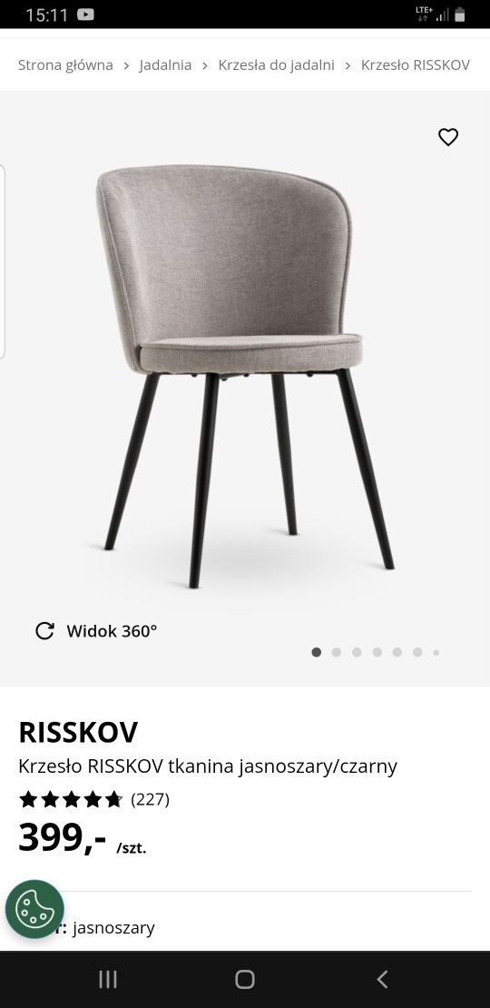 Sprzedam lub zamienię , Krzesła Jysk Szare . Wygodne i Solidne!