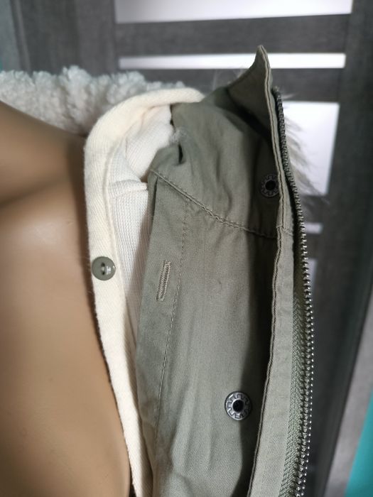 Parka z podpinką zimowa jesienna przejściowa futerko kaptur kurtka