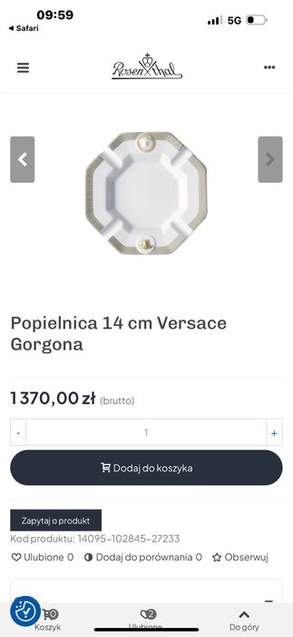 Rosenthal Porcelana Versace Gorgona 14 cm