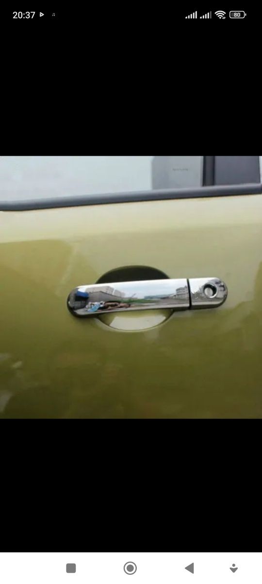 Хром накладки на ручки на двери Nissan Tiida 2005-2010г