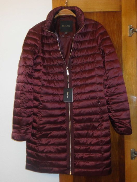 Kispo/ casaco penas bordeaux Massimo Dutti