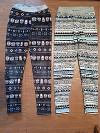 Legginsy getry ocieplane zimowe 158-164 zestaw 3 pary