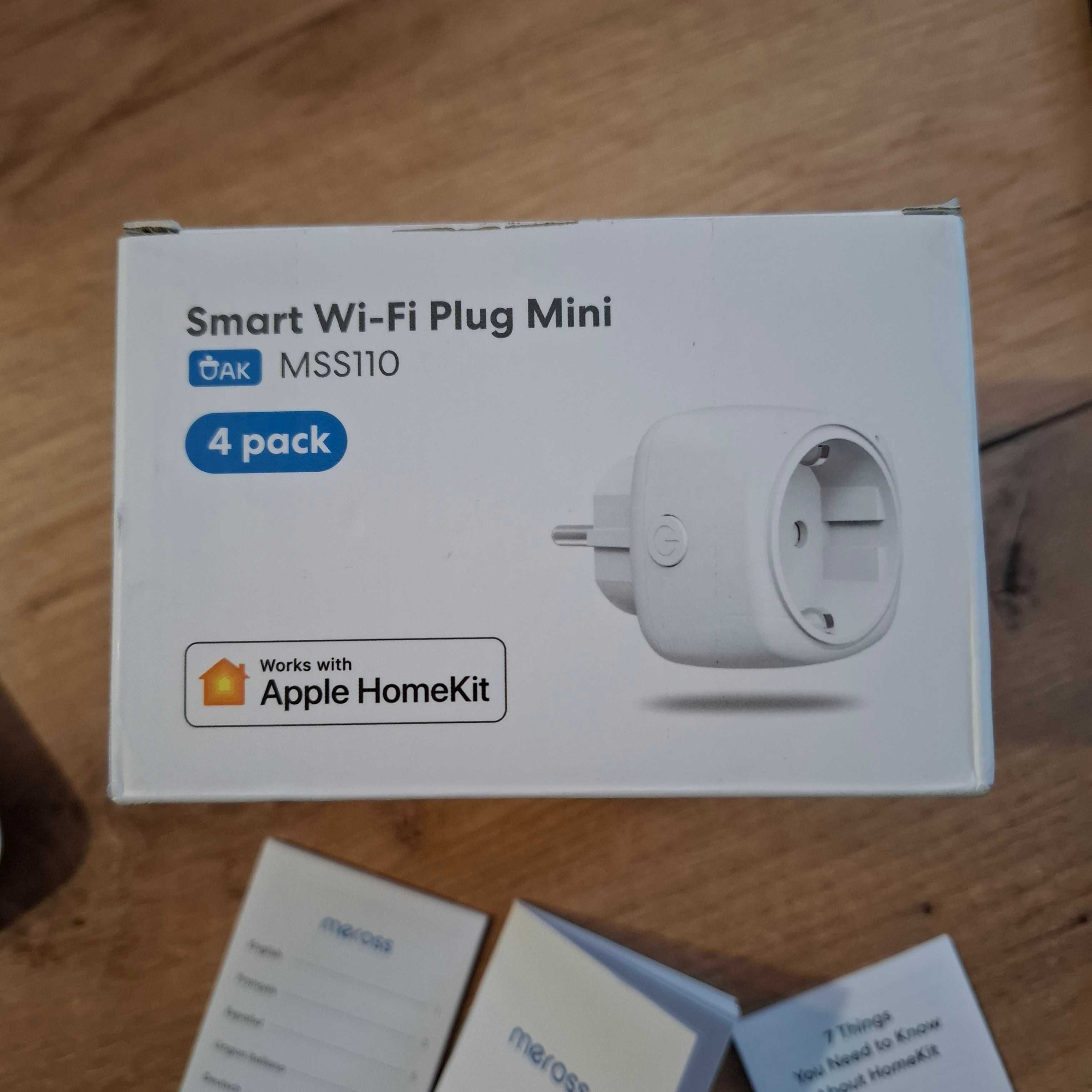 Inteligentne gniazdka Wifi  Meross 220V max 1500W 4 pak nowe MSS110