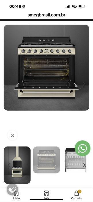 Fogao topo de gama da Smeg NOVO