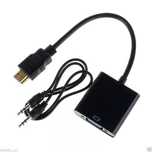 Adaptador / Conversor Som e Imagem HDMI 1080p Macho para VGA Fêmea