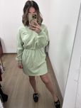 Pistacjowa sukienka h&m
