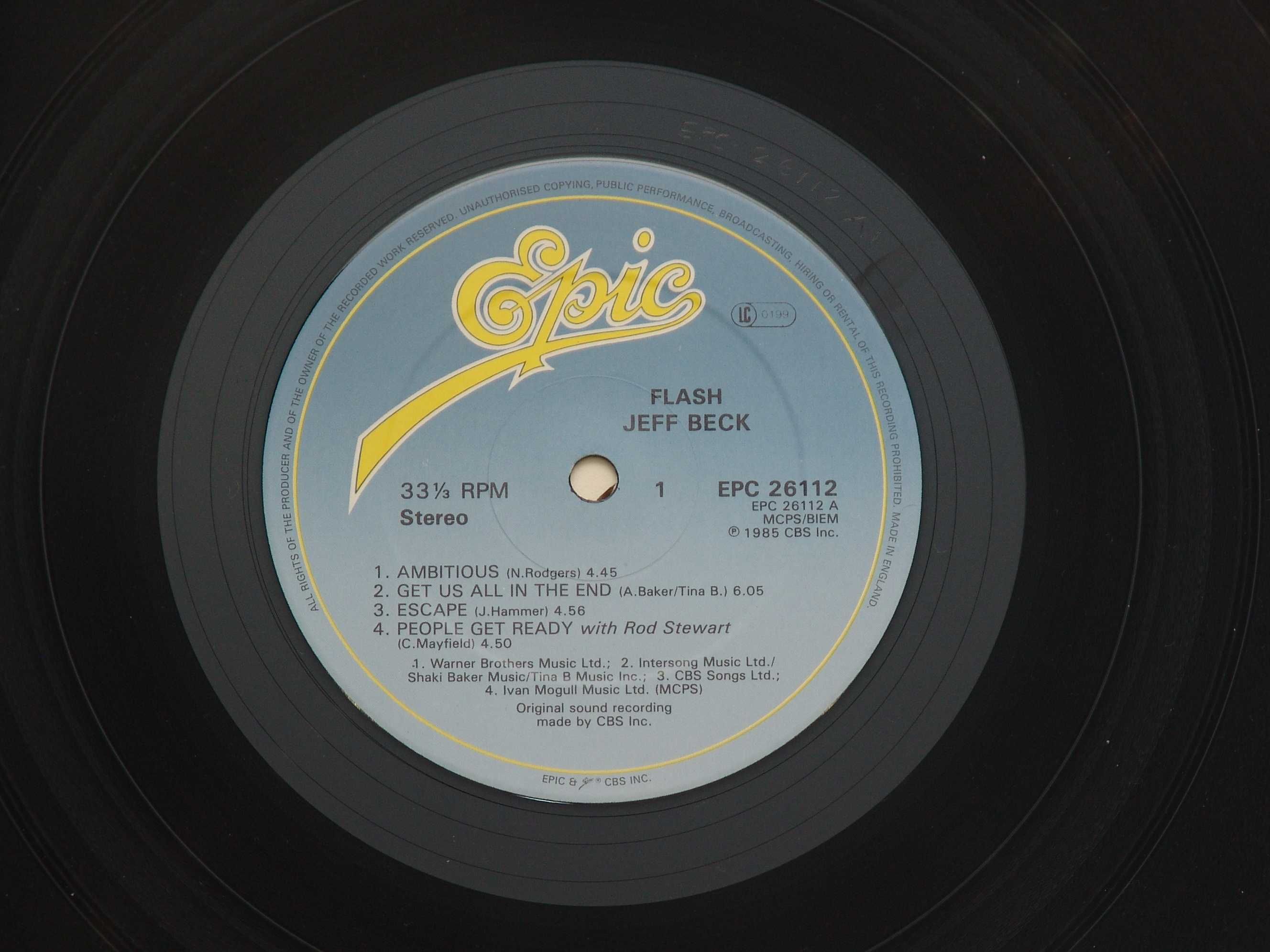 Пластинка Jeff Beck 1971, 1972, 1975, 1976, 1985. Оригинал USA England