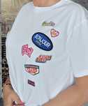 Tshirt oversize naszywki Kolory