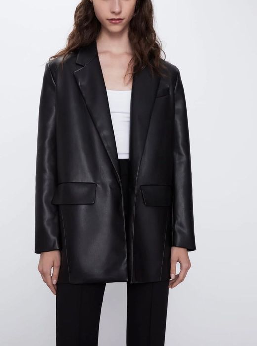 Піджак Zara з еко шкіри