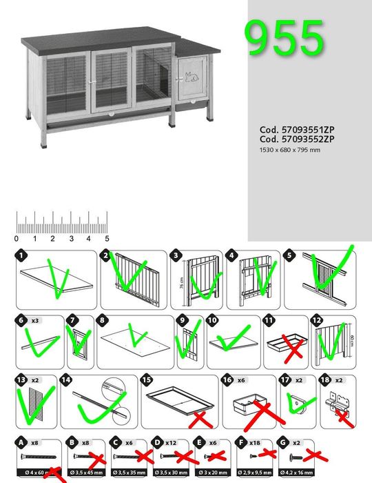 Ferplast Klatka dla Królików Świnek Morskich Ranch XXL 153x68x79 DUŻA