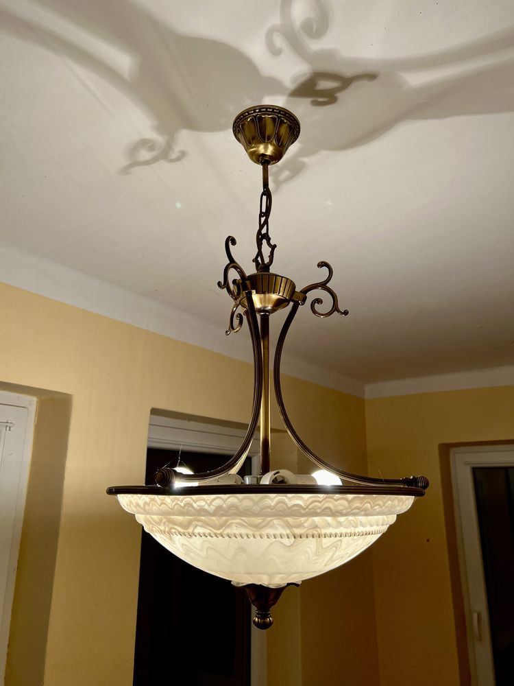 Piękna lampa sufitowa żyrandol art deco 45 cm jak nowa