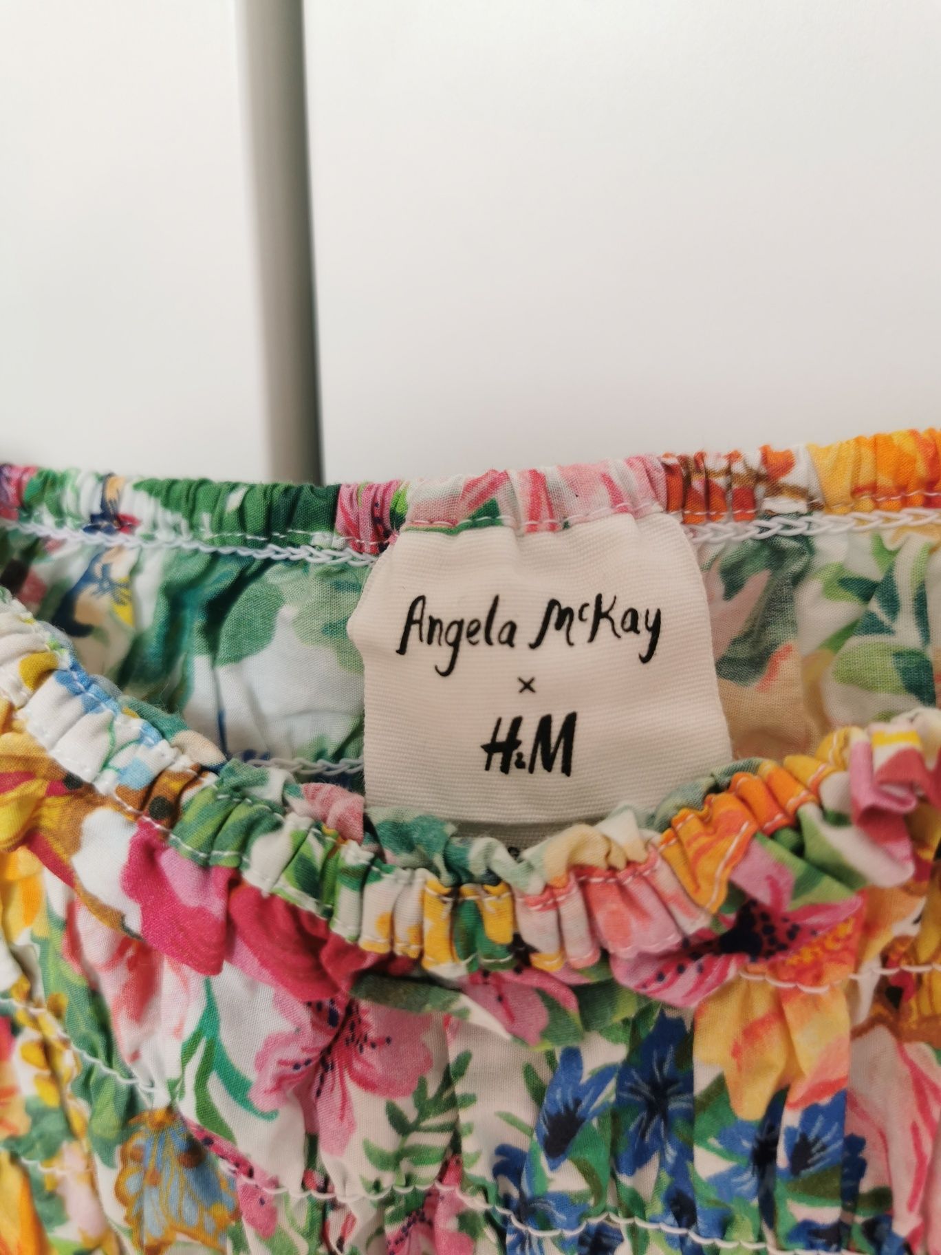 Sukienka letnia H&M Angela McKey 110cm kwiaty bawełna organiczna