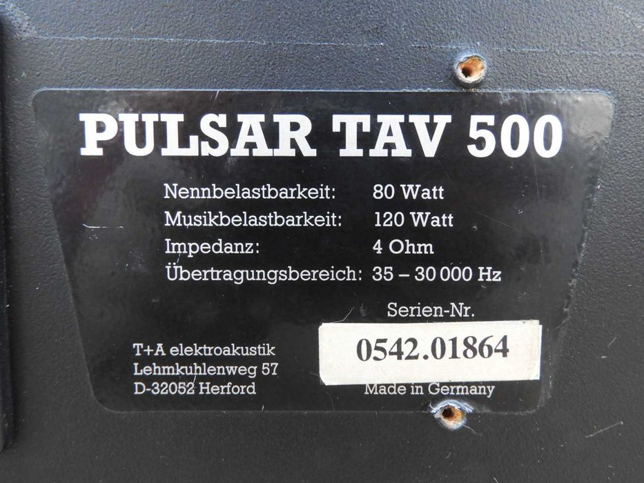 Kolumna centralna T+A Pulsar TAV 500 , vifa P12 SG , D26 SF do zestawu