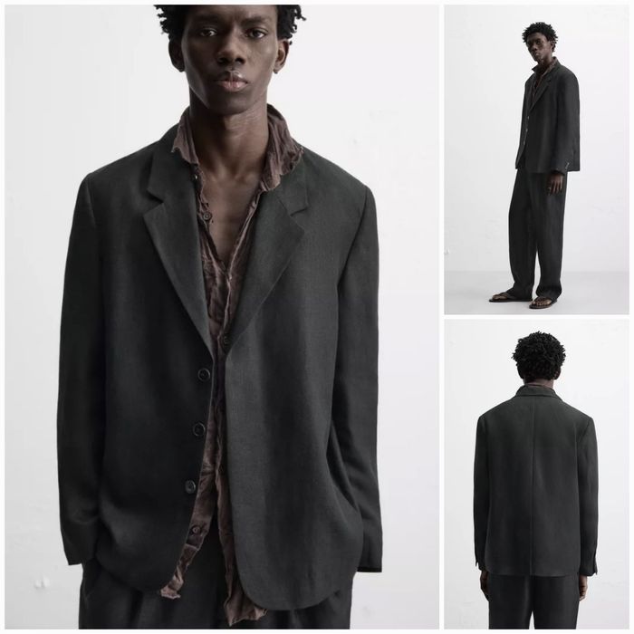 Трендовий піджак, блейзер Zara зі 100% льону. Поточна колекція. New