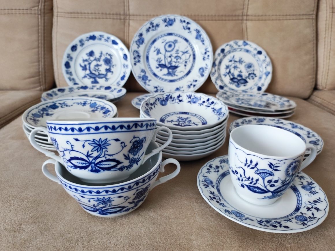Синий лук порцеляна фарфор чайник тарелка Німеччина