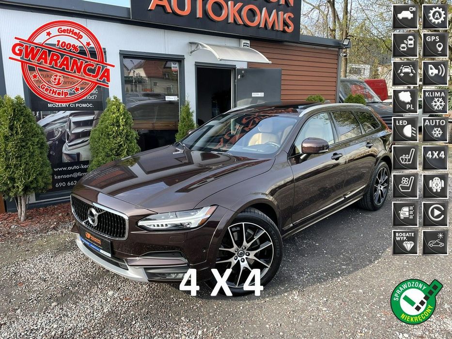 Volvo V90 Cross Country Inscription, HAK, 4x4,LED,Masaże,Grzane Fotele/Kierownica/Wentyle, B&W