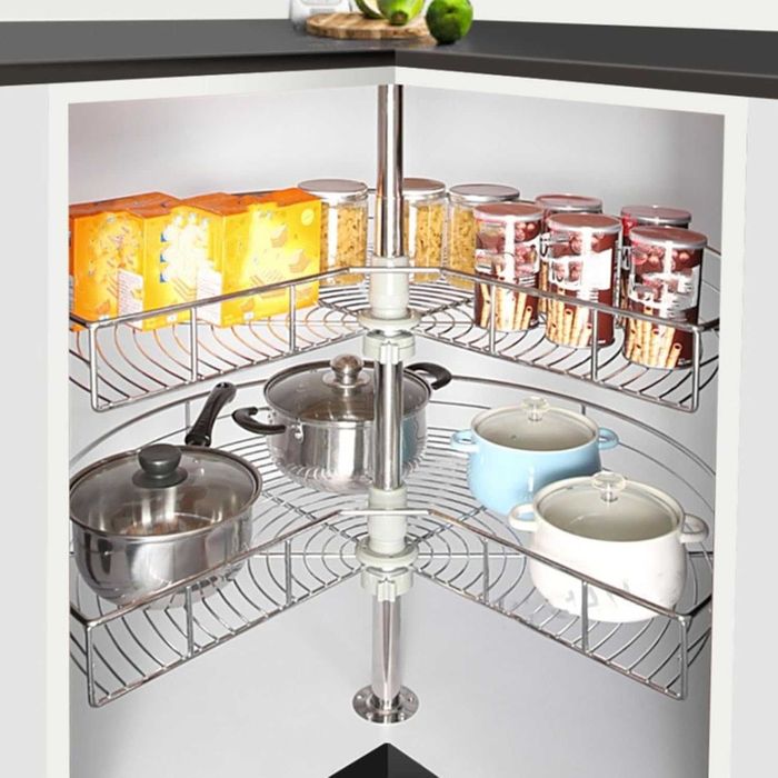 Obrotowe 2 kosze  do kuchni chrom fi 690 mm