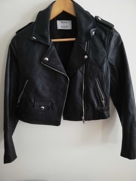 ramoneska Bershka s 36 czarna kurtka ramoneska Bershka biker 36 s