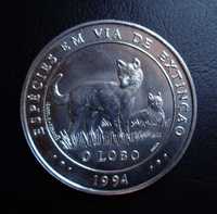 Moeda 1.000 Escudos Prata 1994 O Lobo