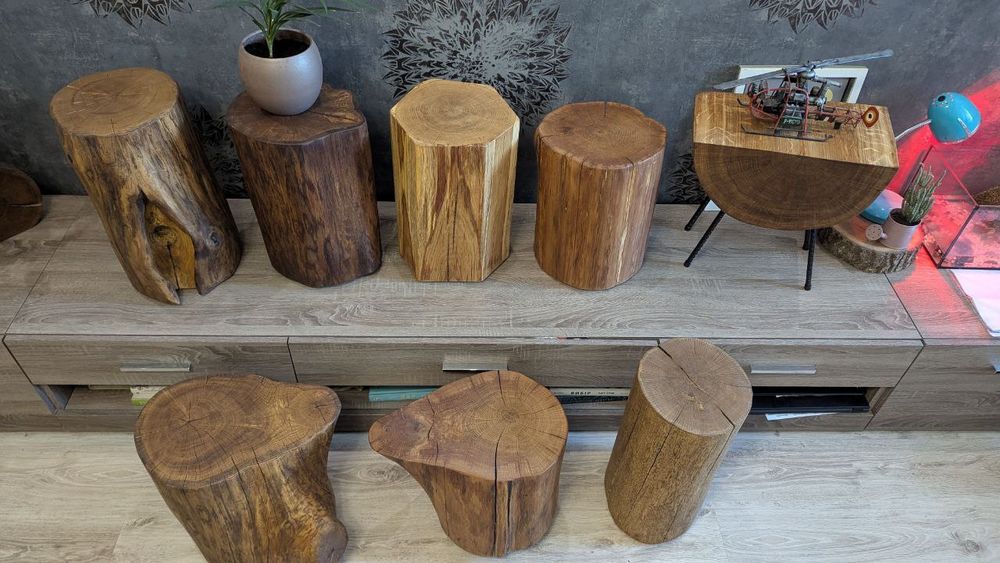 Пеньок столик стілець