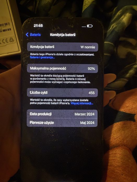 Iphone 15 pro 128gb zbita szybka
