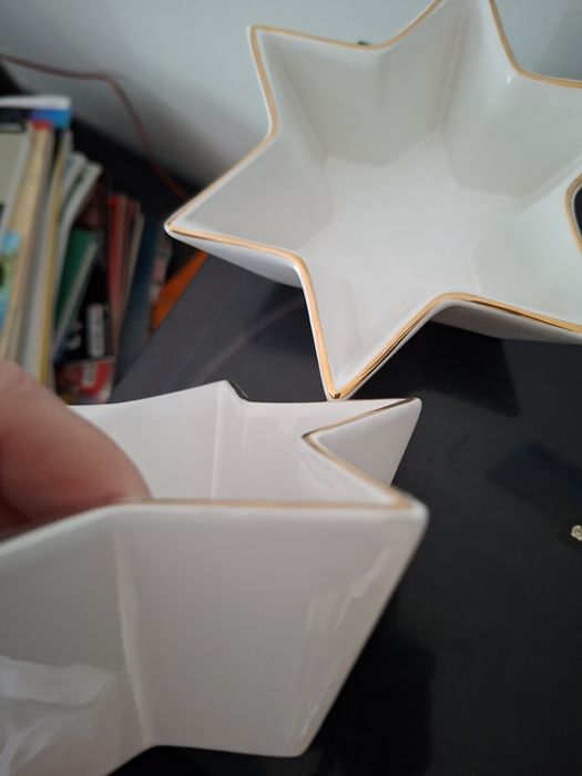 Taças loiça em forma de estrela