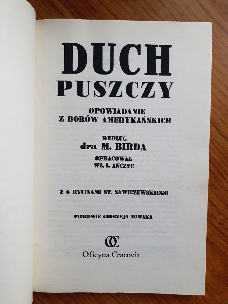 Duch puszczy - Robert Montgomery Bird, Anczyc