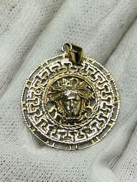 Wspaniała złota zawieszka Meduza ZŁOTO 585