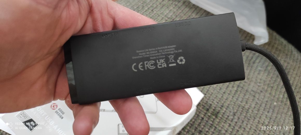 Адаптер USB коннектор baseus 4 в одном. USB коннектора type-c USB 3.0