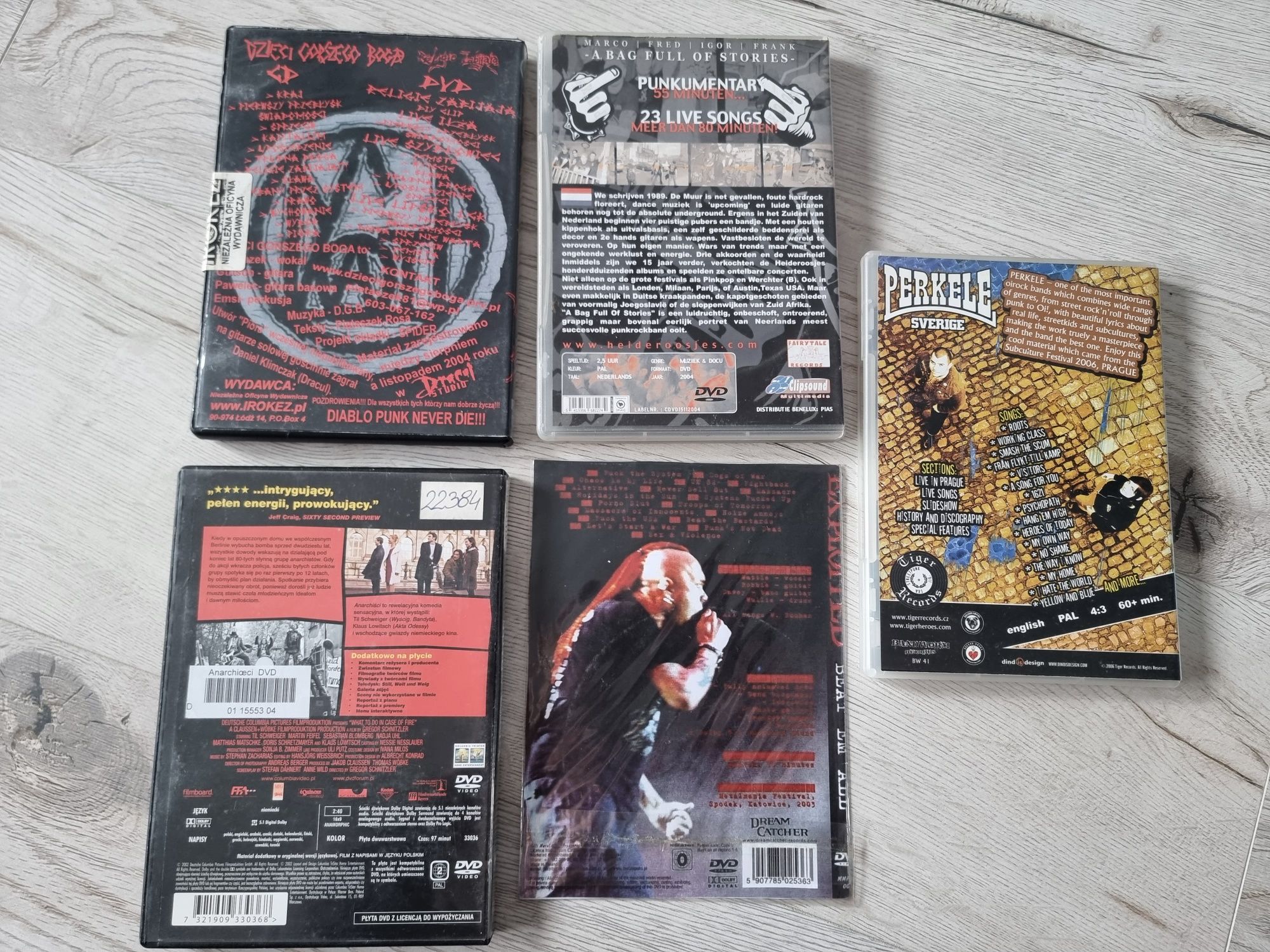 Cd Anarchiści,  Perkele, Heideroosjes, THe Exploited, Dzieci Gorszego