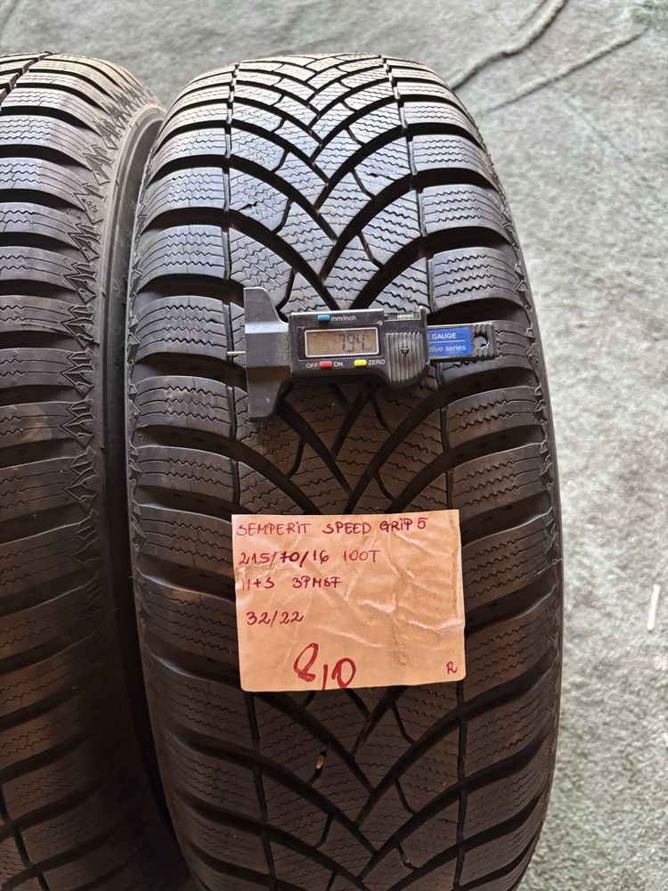 2x 215/70R16 100T SEMPERIT SPEED-GRIP 5 opona zimowa 22r 8,0mm 3PMSF