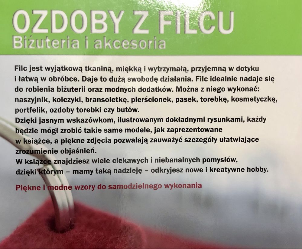 Ozdoby z filcu - biżuteria i akcesoria DIY kreatywne zajęcia filcowe