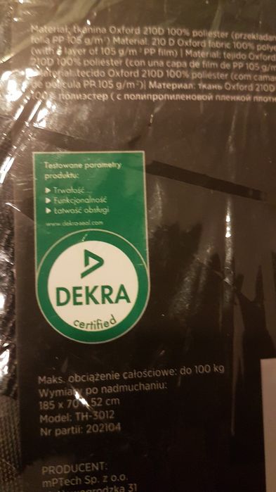 Leżak plażowy nadmuchiwany wiatrem Nowy!! Seven for 7