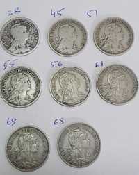 50 centavos ALPACA 1927-68: 8 moedas antigas