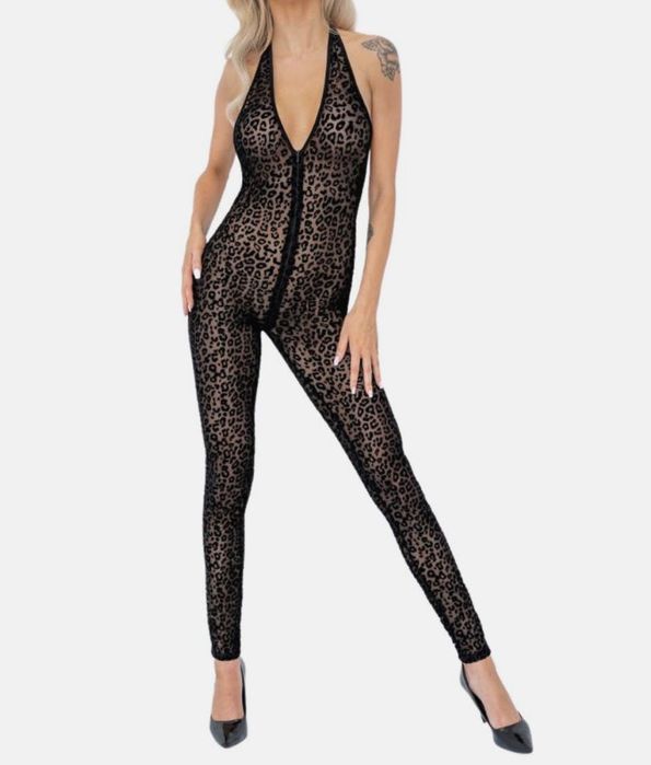 Комбінезон Noir Handmade Boudoir Stories F286 з леопардовим принтом