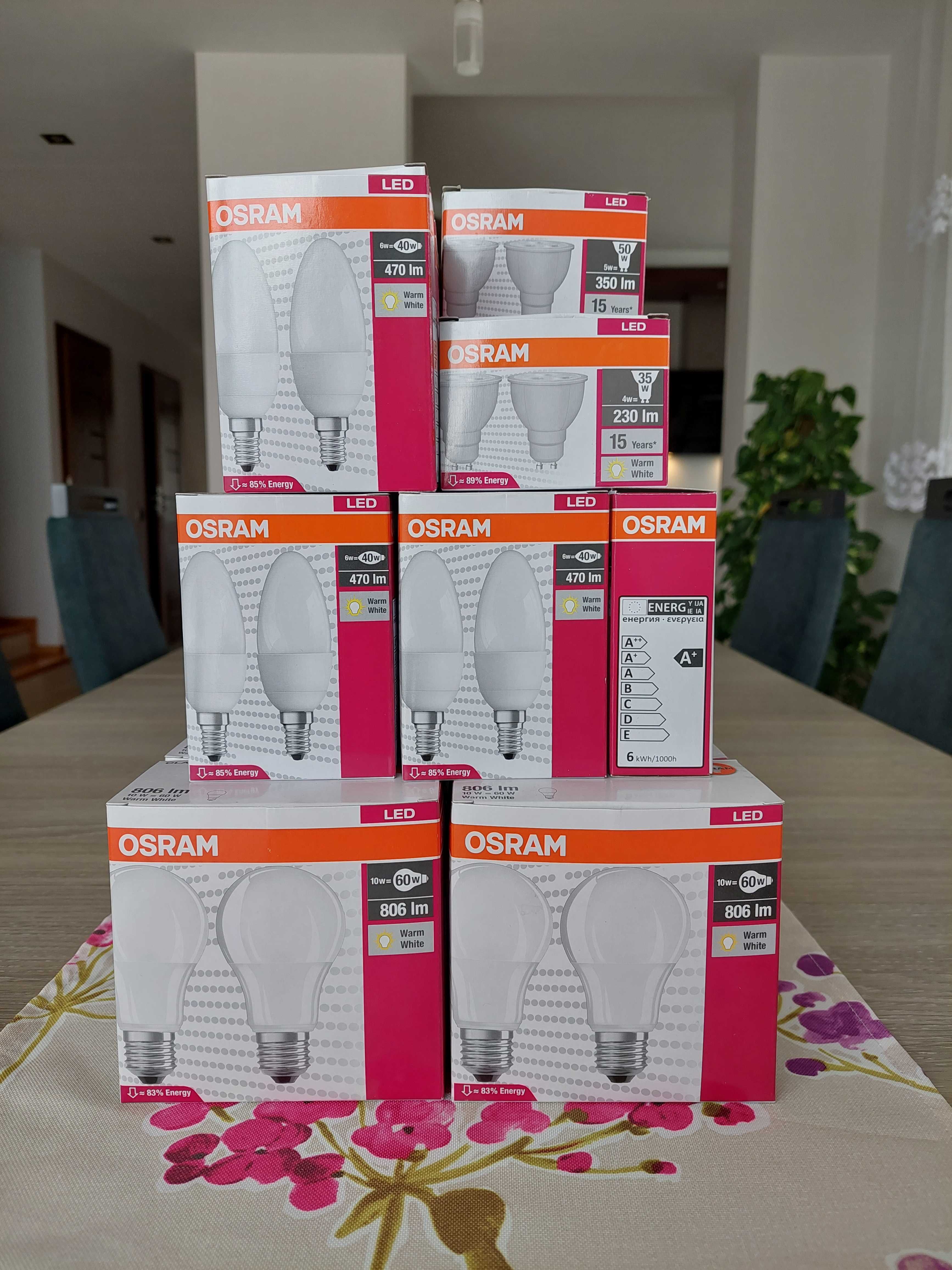 Żarówki LED Osram E27, E14, GU10 NOWE