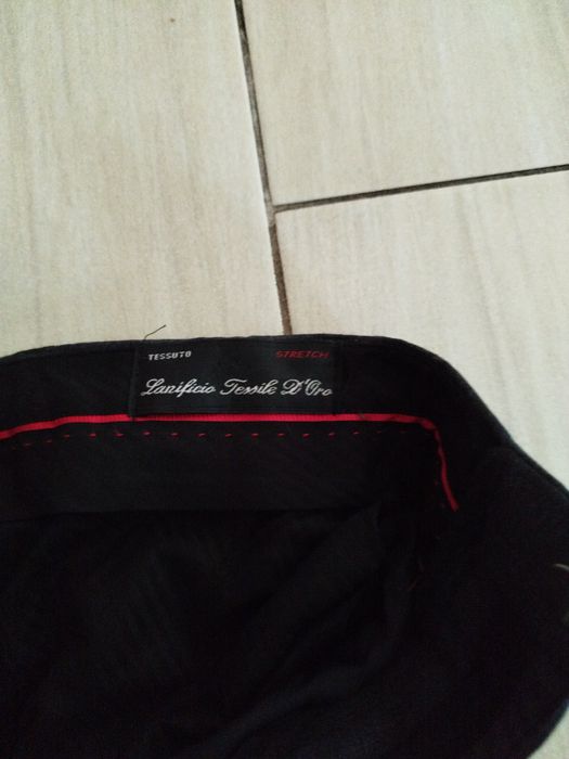 Spodnie materiałowe grafitowe Tessuto