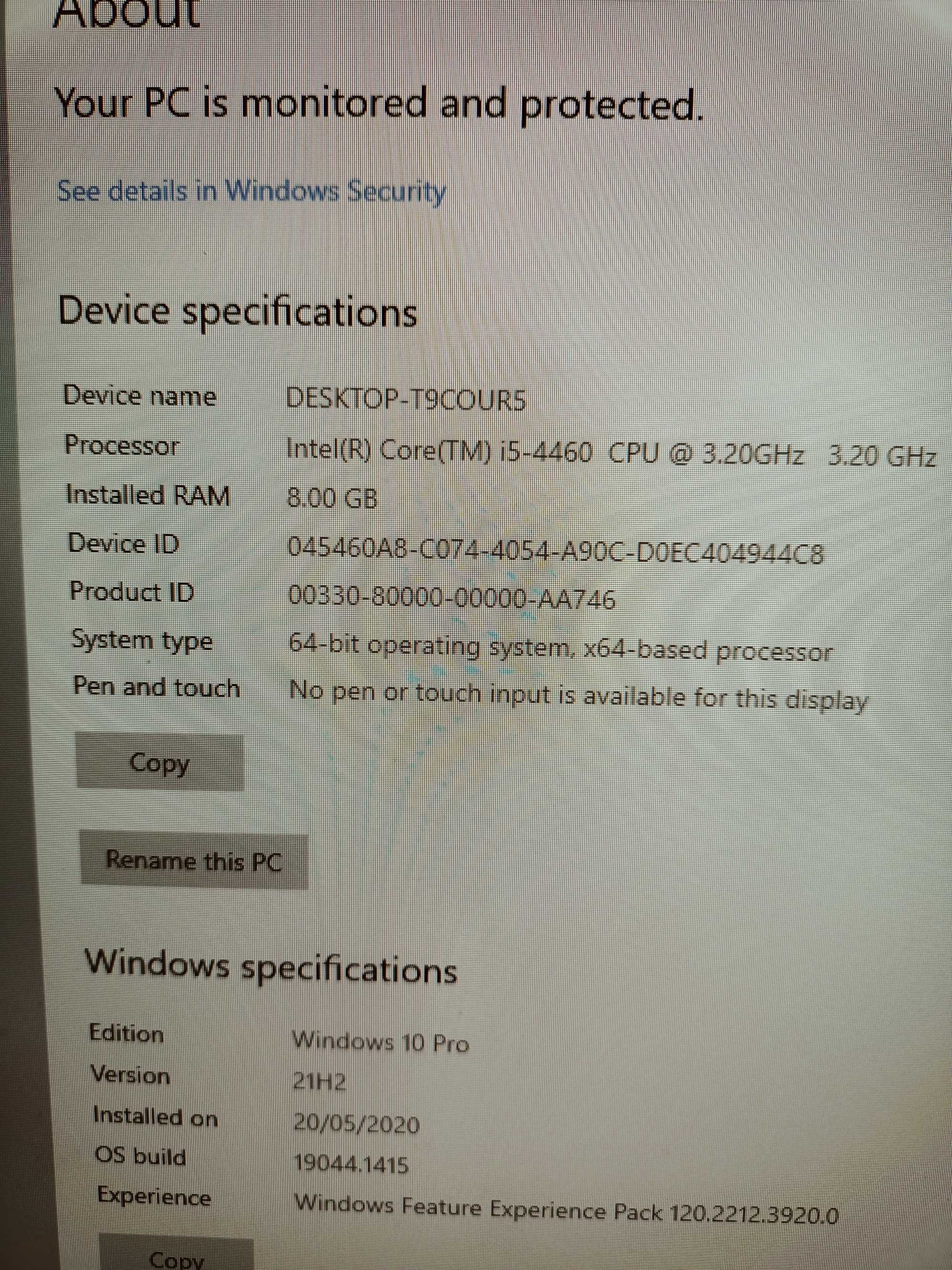 Zestaw komputerowy klawa monitor i komputer na sprzedaż albo na laptop
