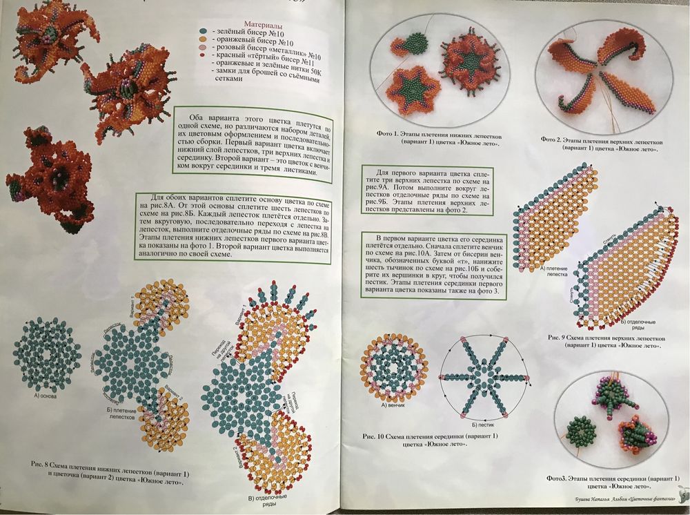 Бісероплетіння, Цветочные фантазии  Н.Бушева, бисероплетение