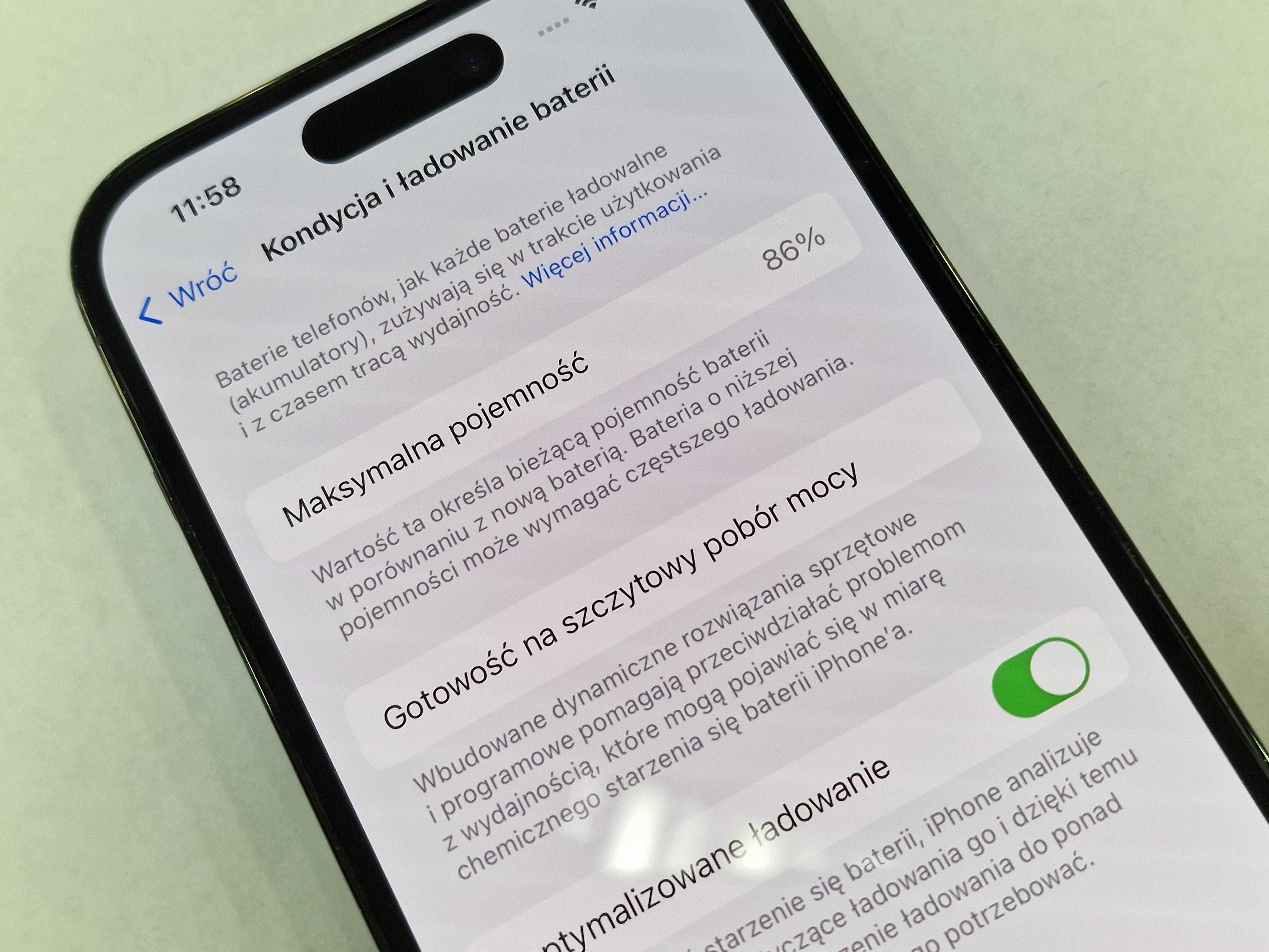 Iphone 14 PRO 256GB/ Space Black/ Bat 86%/ Grade A- + ładowarka