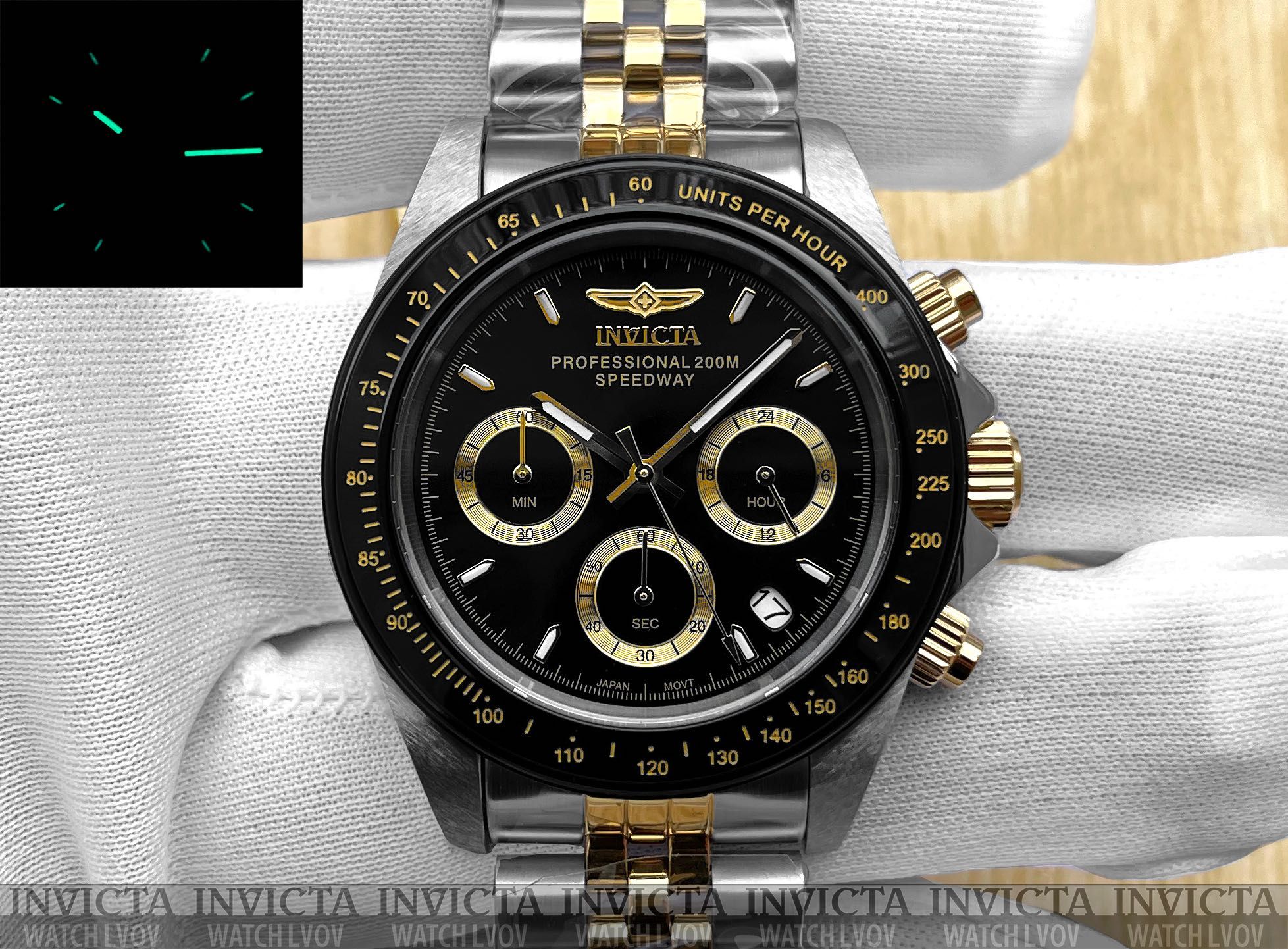 Часы Invicta 36739 Speedway 40 mm. Chronograph Gold 200 MT.