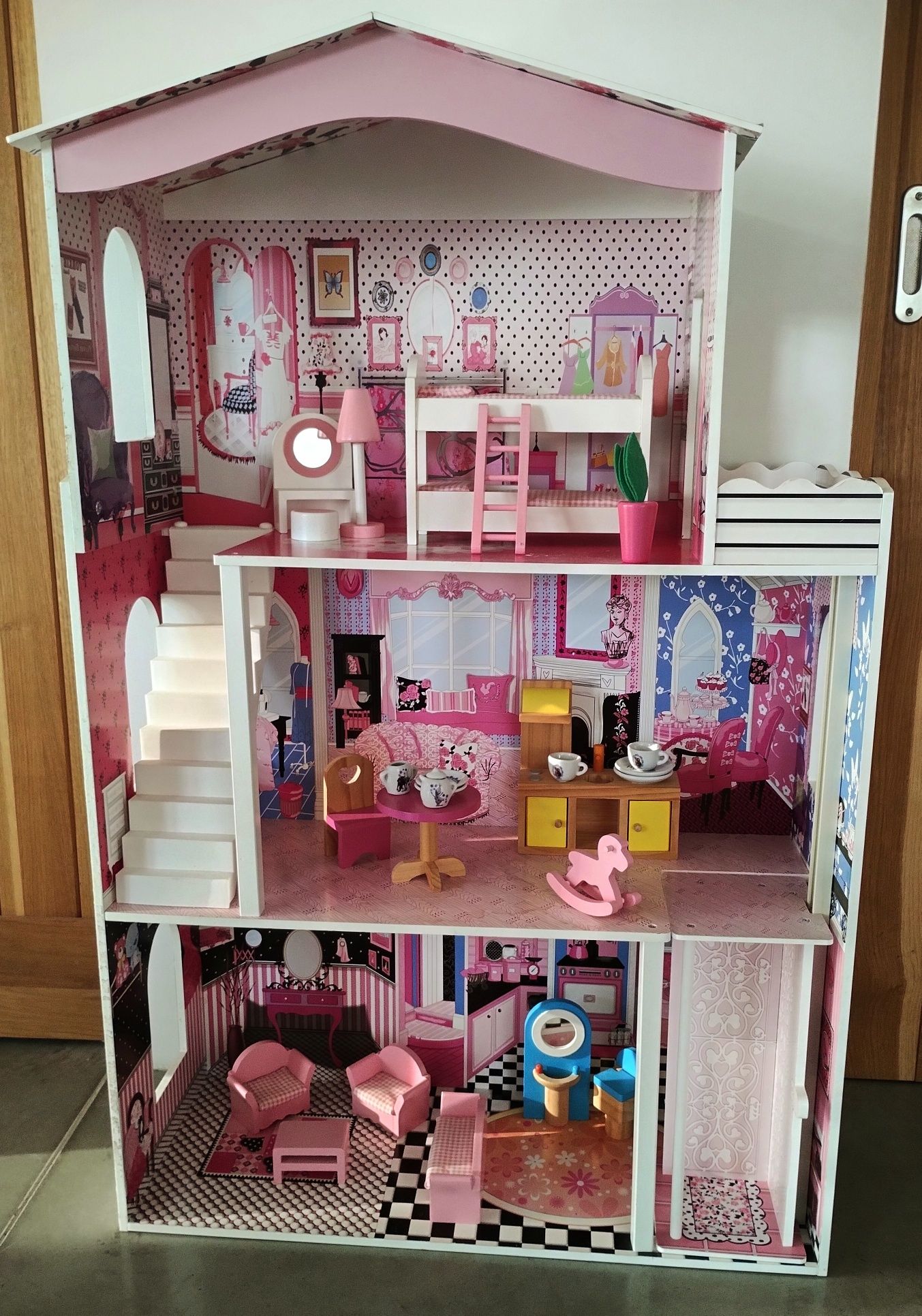 domek dla lalek Barbie plus komplet mebli