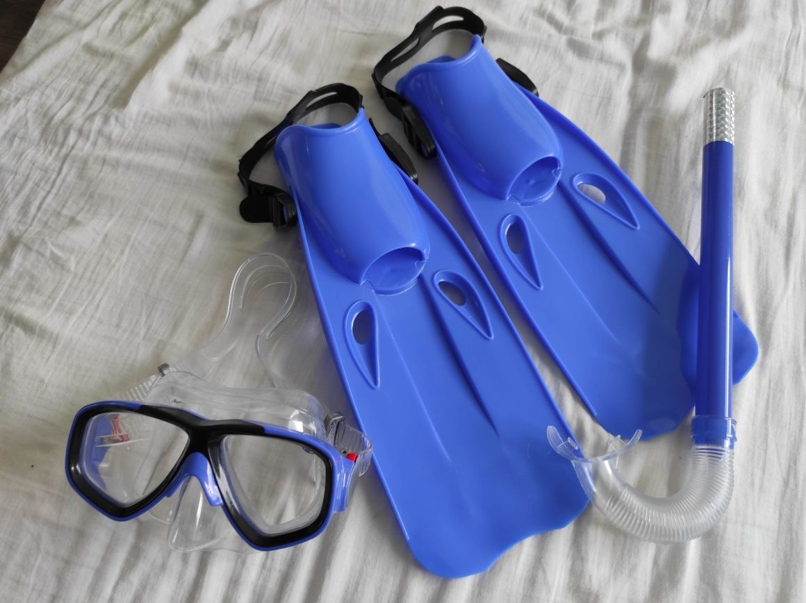Regulowany dziecięcy zestaw do nurkowania płetwy okulary maska