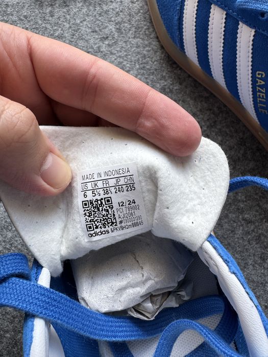 Adidas Gazelle Indoor Blue Bird Cloud White - 38 2/3